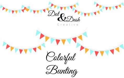 Colorful Bunting Vector Graphics Creative Market