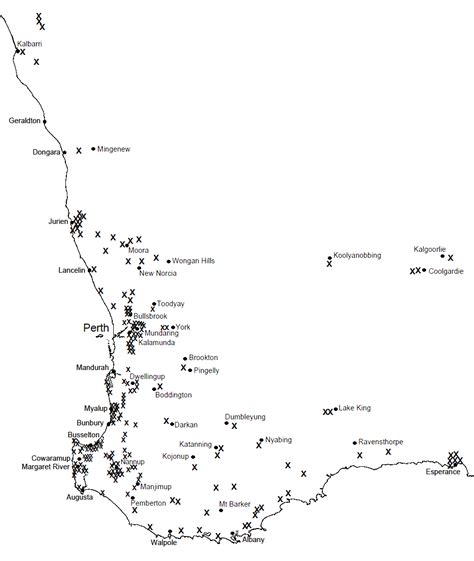 According to the australian museum, the thylacine was widespread. Map of Thylacine sightings in the south west of Western ...