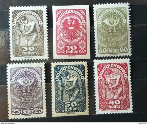 Rare 1025304060 Heller Austria Empire 1910 Deutch Set Lot Stamp