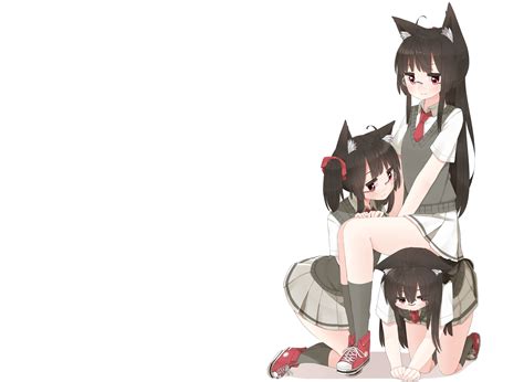 Papel De Parede Cabelo Longo Nekomimi Anime Meninas Anime Garota Do Gato Orelhas De