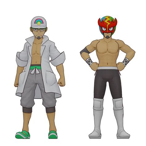 Pokémon Masters Models On Twitter Professor Kukui And Masked Royale