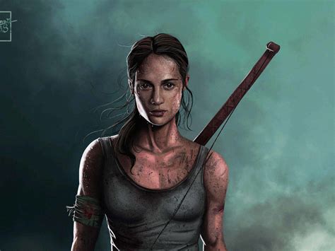 1152x864 Tomb Raider Alicia Vikander Artwork 1152x864 Resolution Hd 4k Wallpapers Images