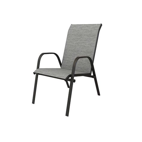Hampton Bay Plymouth Black Stackable Sling Patio Dining Chair In Wet