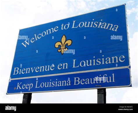 Welcome To Louisiana Stock Photo Alamy