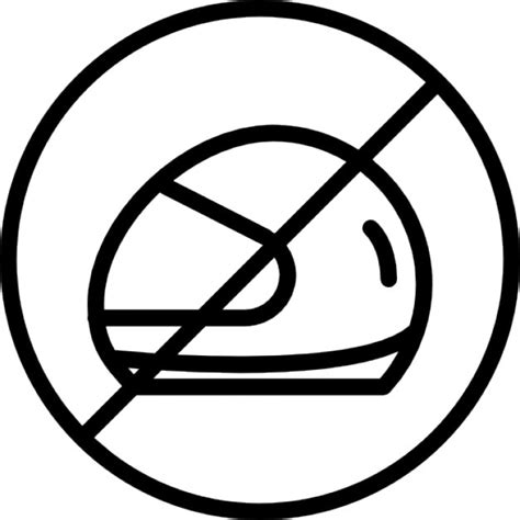 No Helmet Symbol Icons Free Download