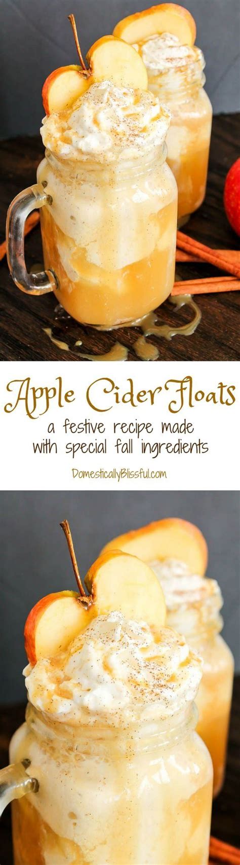 Add the comfort of apple cider in a variety of drinks. Apple Cider Floats | Recipe | Food, Apple recipes, Fall ...