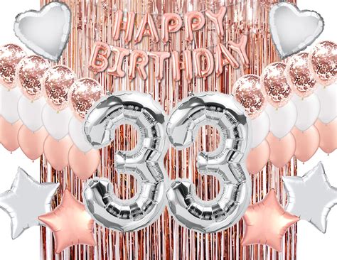 33rd Birthday Party Decor 33rd Party Decorations 33 Party Etsy Uk