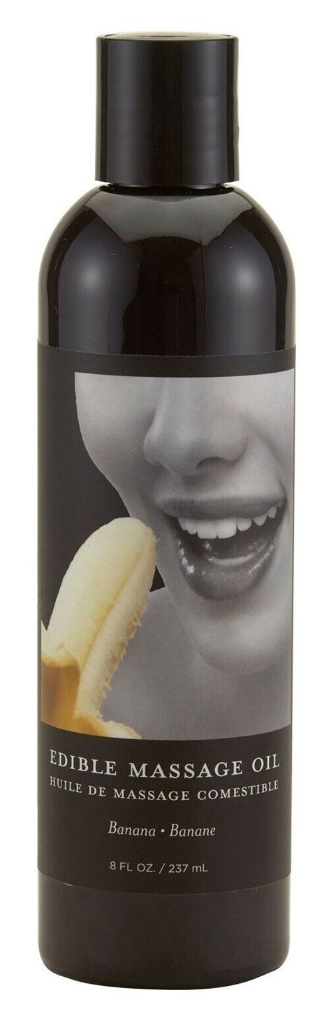Earthly Body Edible Massage Oil 8 Oz Banana Made In The Usa ⋆