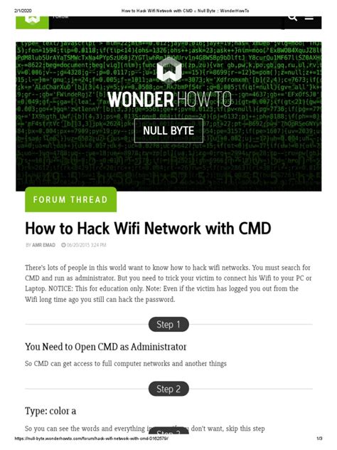 How To Hack Wifi Network With Cmd Null Byte Wonderhowto Pdf Ios