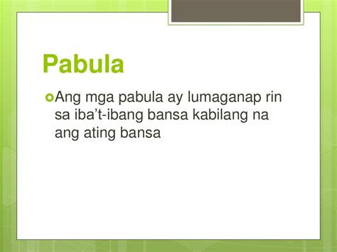 Filipino 9 Pabula