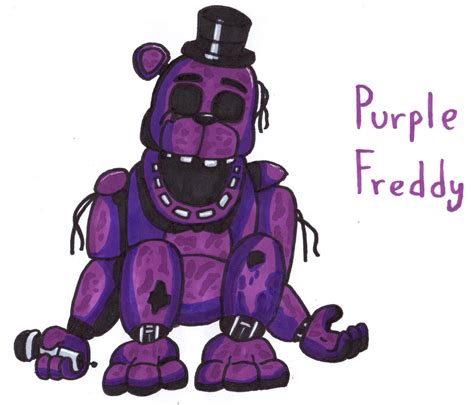 How To Draw Adventure Purple Freddy From Five Nights At Freddys Fnaf