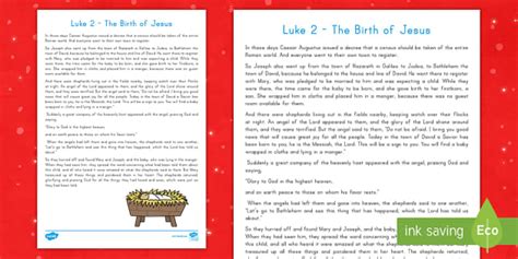 Luke 2 Printable Educational Resources Twinkl Usa