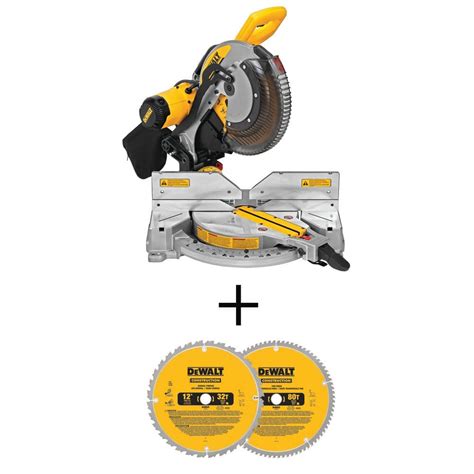 Dewalt 12 In 15 Amp Dual Bevel Sliding Compound Corded Miter Saw In The