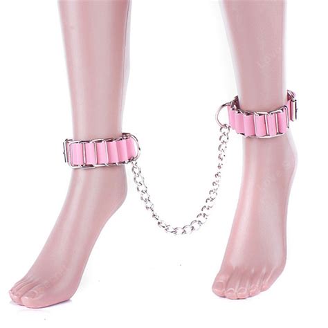Buy Pu Leather Foot Cuffs Ankle Cuffs Adult Game Slave Fetish Bondage