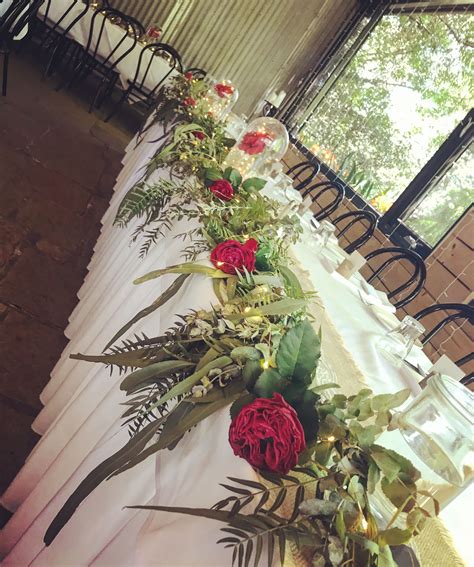 Beauty and the Beast inspired rustic romantic wedding table flowers ...