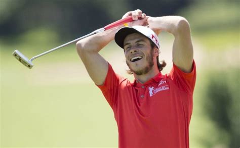 As he struggled to find. Gareth Bale playing golf with Tottenham chief Daniel Levy