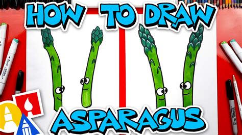 How To Draw Funny Asparagus Friends Art For Kids Hub