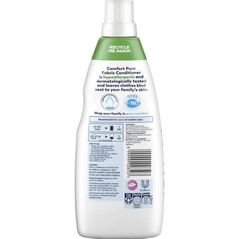 Comfort Fabric Softener Conditioner Pure White Sensitive 800ml Woolworths