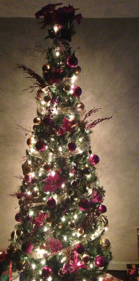 Discover 37 easy and/or diy christmas decorations, including wreaths, advent calendars, ornaments, and more! purple brown christmas tree - Google Search | Slim ...