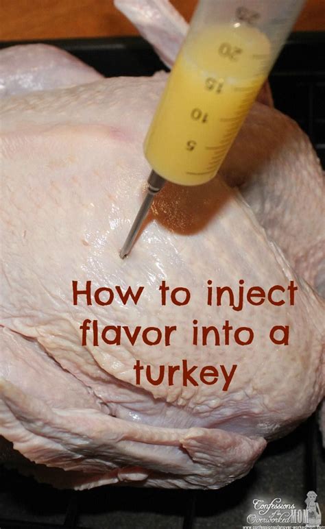 Transfer turkey, breast side up, to a. How to Inject Flavor in a Turkey to Keep it Moist and ...