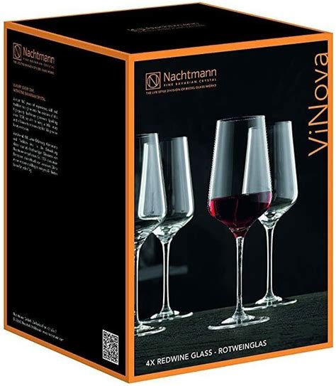 nachtmann vinova 24 oz red wine magnum glass set of 4 bavarian fine crystal ebay