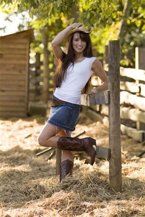 Jeandenim Mini Skirt And Cowgirl Boots Cloths Pinterest