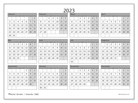 Kalender 2023 Om Af Te Drukken “40mz” Michel Zbinden Be