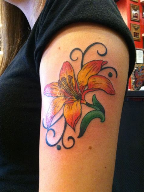 Flower Tattoo Orange Tiger Lily Calla Lily Tattoos Tiger Lily