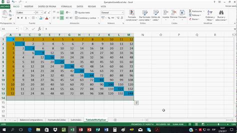 Crea En Excel Tablas De Multiplicar Y Compartelas Theme Flying