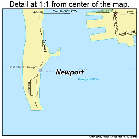 Newport Rhode Island Street Map 4449960