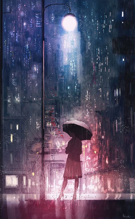 Anime Rain  Wallpaper Animeindo