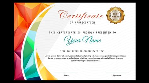 Powerpoint Certificate Templates Free Download