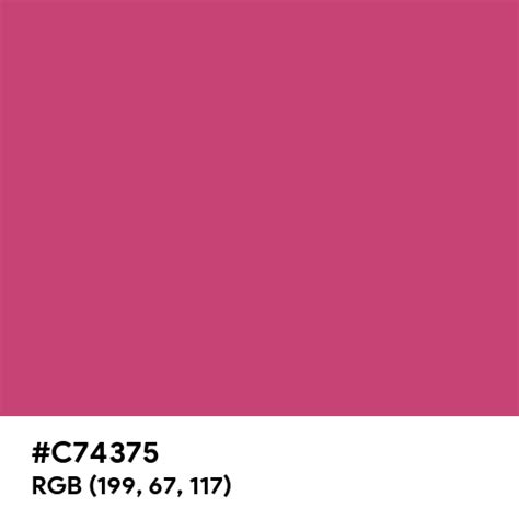 Fuchsia Rose Color Hex Code Is C74375