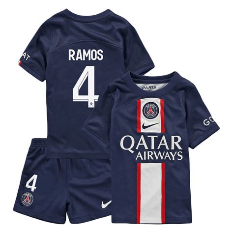 Sergio Ramos 4 Paris Saint Germain Home Kit 2022 23 Youth Jersey Blu