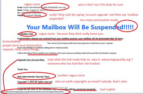 If you receive a lot of spam in the spam folder, it means that. How to Spot Spam 2 - I T S S