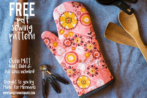 Free Pdf Pattern Oven Mitt Pattern For Adults Kids And Dolls