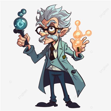 Mad Scientist Vector Sticker Clipart In The Style Of Dc Comics