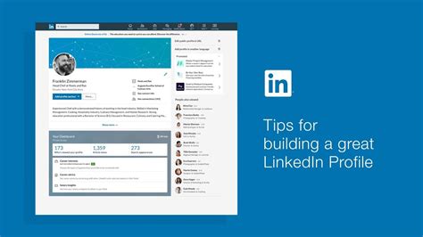 Tips For Building A Great Linkedin Profile Youtube