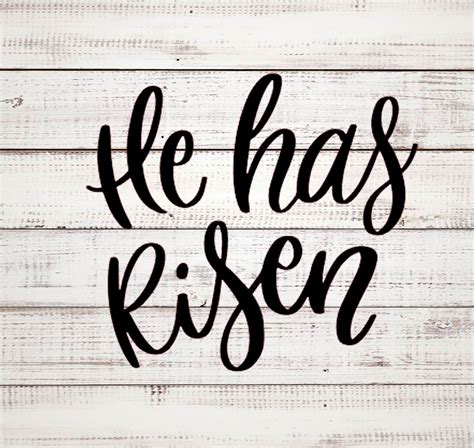 He Has Risen Stencil Easter Stencils Religious Easter Signs Etsy