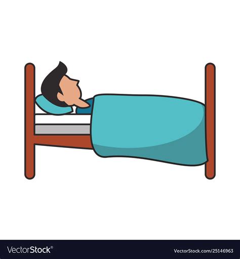 man sleeping in bed