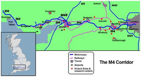 Joshs Geography Case Study M4 Corridor In The Uk