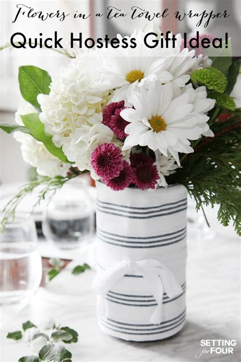 Unless an object is inherently useful, or edible, it really could end up in the free box on the sidewalk. Easy DIY Hostess Gift Mason Jar Of Flowers - Setting for Four