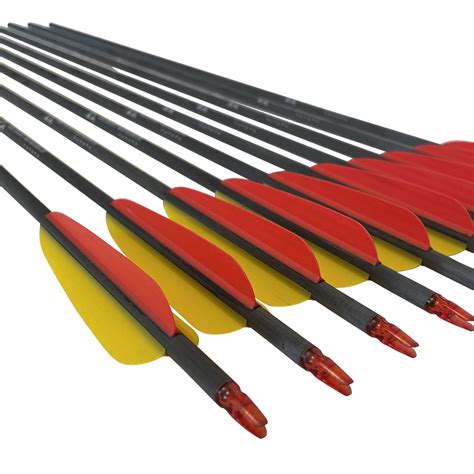 Arrows Carbon Fibre Arrows X 10 W Zoomer Vane Archery Supplies