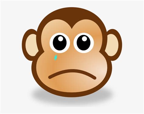 Sad Emoji Clipart Large Monkey Face Cartoon Free Transparent Png