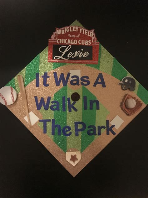 Baseball Chicago Cubs Themed College Graduation Cap College