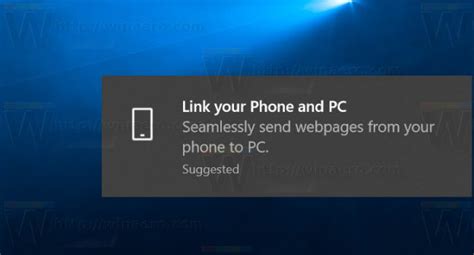 Disable Link Your Phone Notification In Windows 10