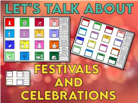 Lets Talk Festivals And Celebrations Teaching Resources