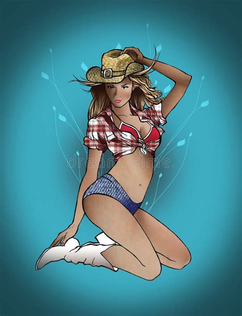Retrait Sexy De Cow Girl Illustration Stock Illustration Du Féminin 6637798