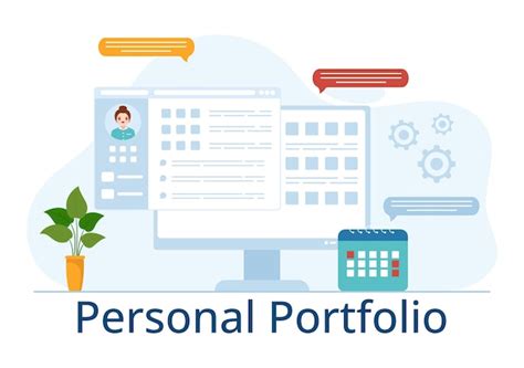 Premium Vector Personal Portfolio With Profile Data Or Self