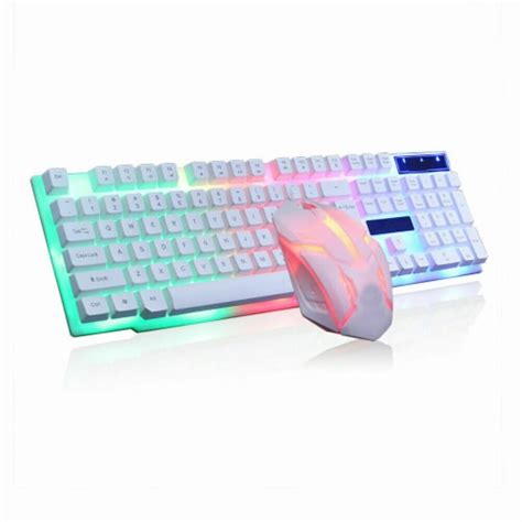 Rainbow Gaming Keyboard And Mouse Set Multi Color Changing Backlight